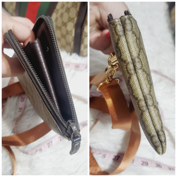 Authentic Gucci Brown Monogram Crossbody Bag. Includes 3 Straps. - Picture 11 of 15